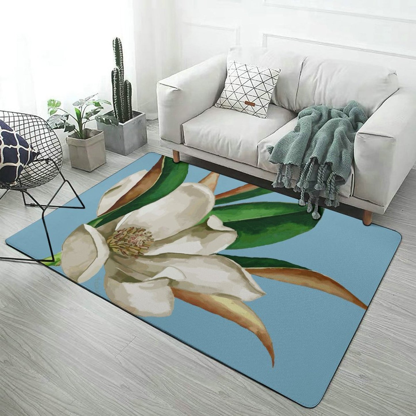 Magnolia Floor Mat for Home-5' x 3'