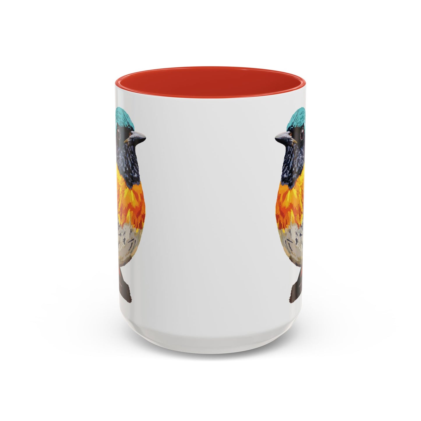 Tangara Rainbow Bird Two Tone Ceramic Mug (11oz & 15oz) - Blue Cava