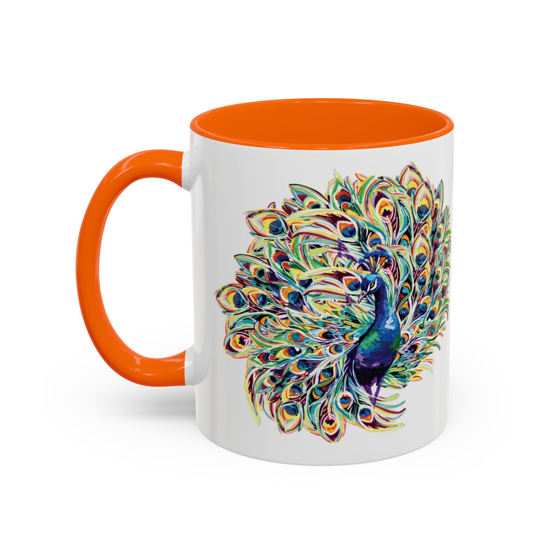 Peacock Burst Two Tone Ceramic Mugs (11oz & 15oz) - Blue Cava