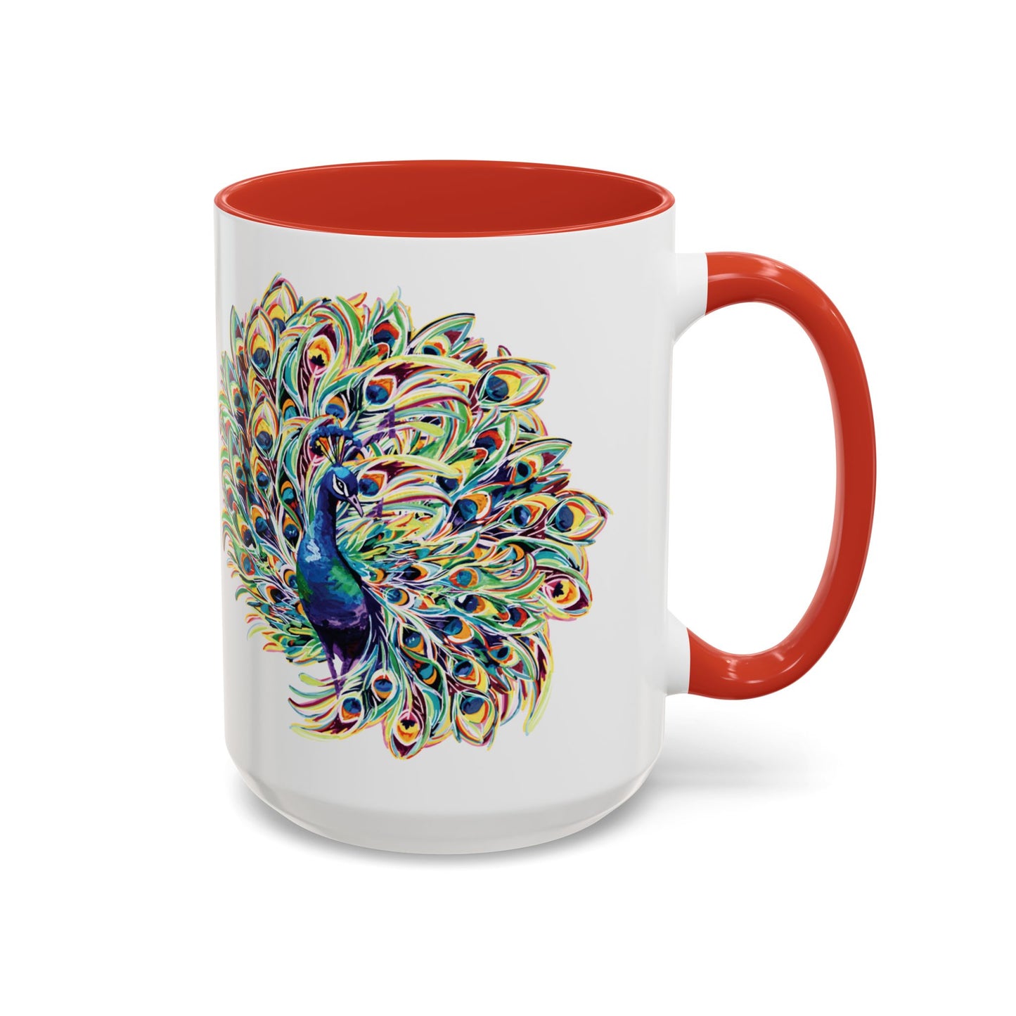 Peacock Burst Two Tone Ceramic Mugs (11oz & 15oz) - Blue Cava