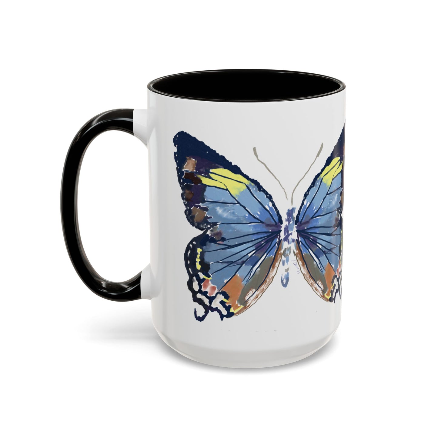 Butterfly Two Tone Mugs (11oz & 15oz) - Blue Cava