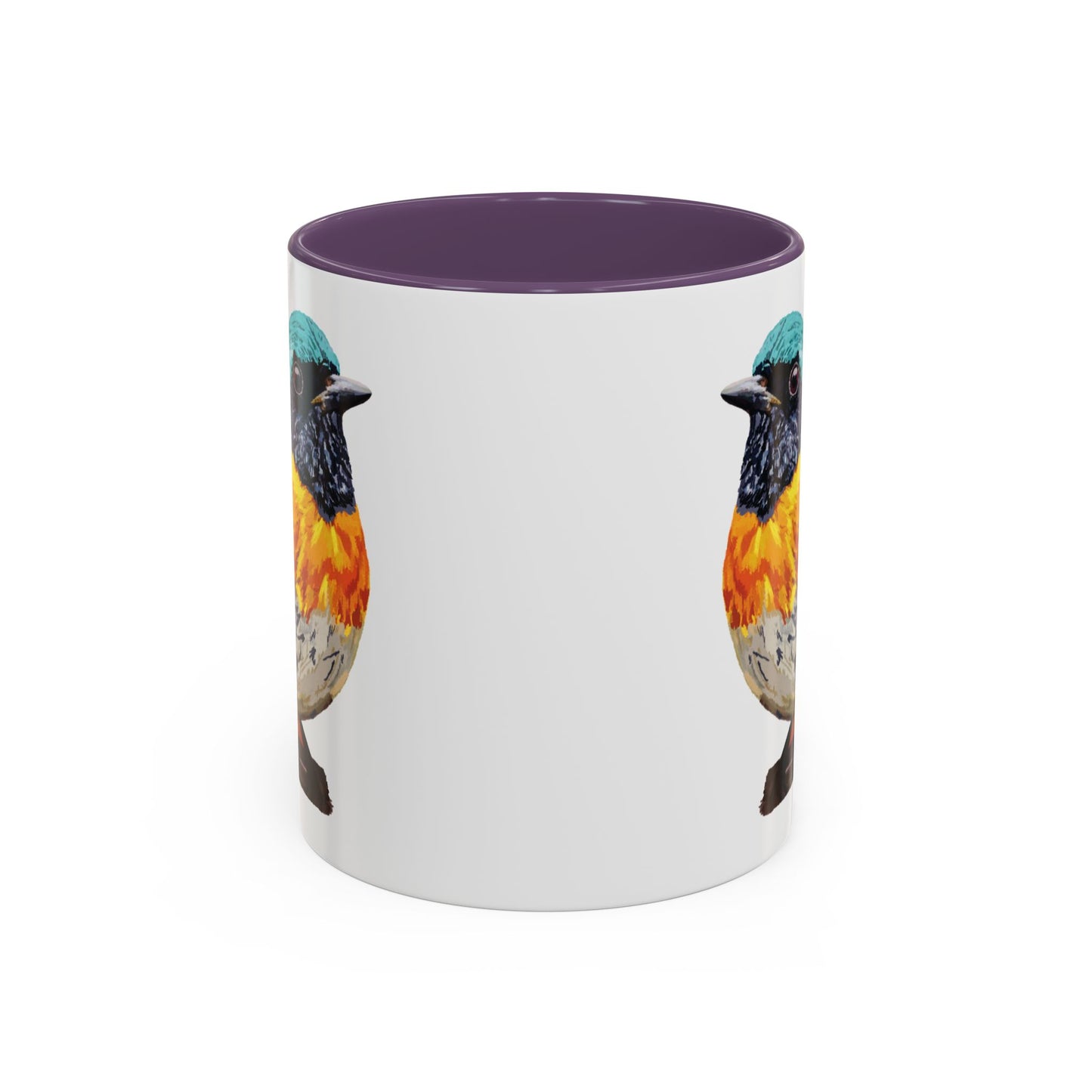 Tangara Rainbow Bird Two Tone Ceramic Mug (11oz & 15oz) - Blue Cava