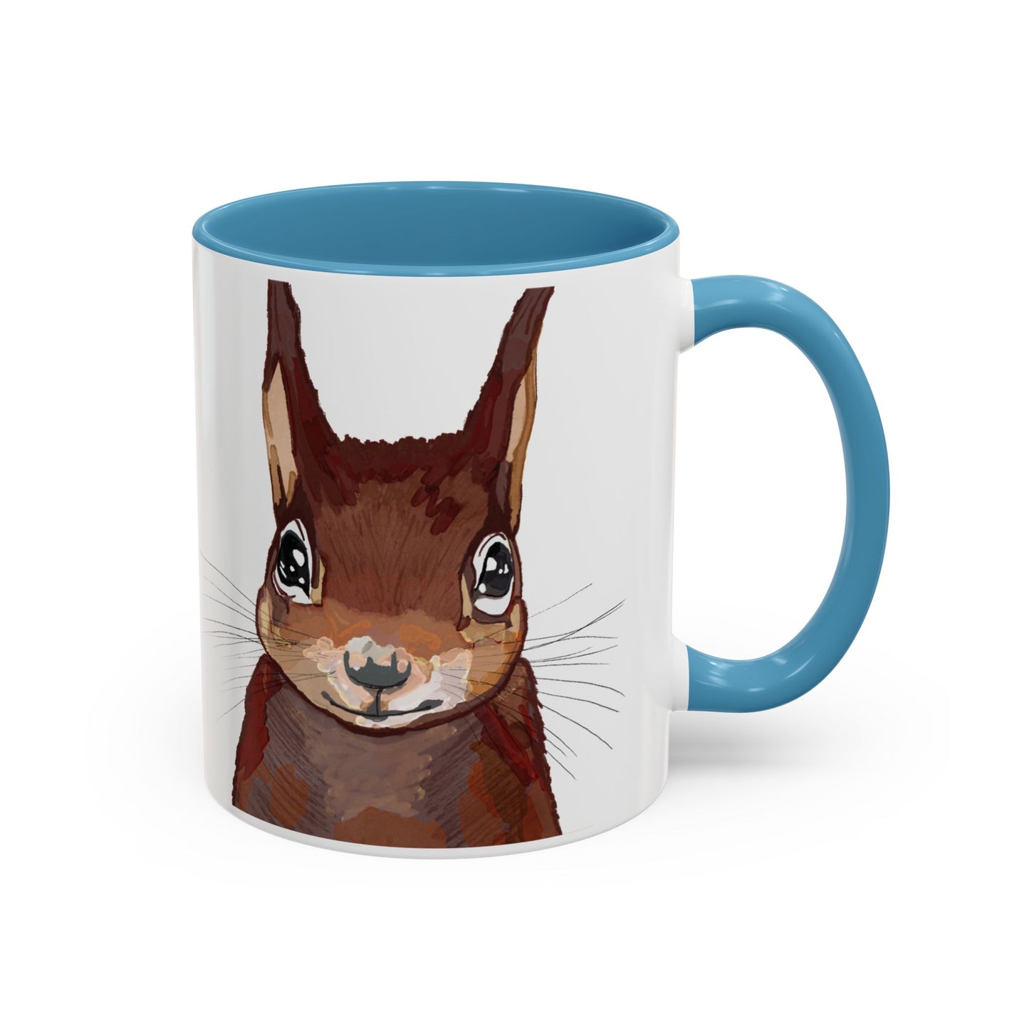 Squirrel Two Tone Coffee Mugs (11oz & 15oz) - Blue Cava