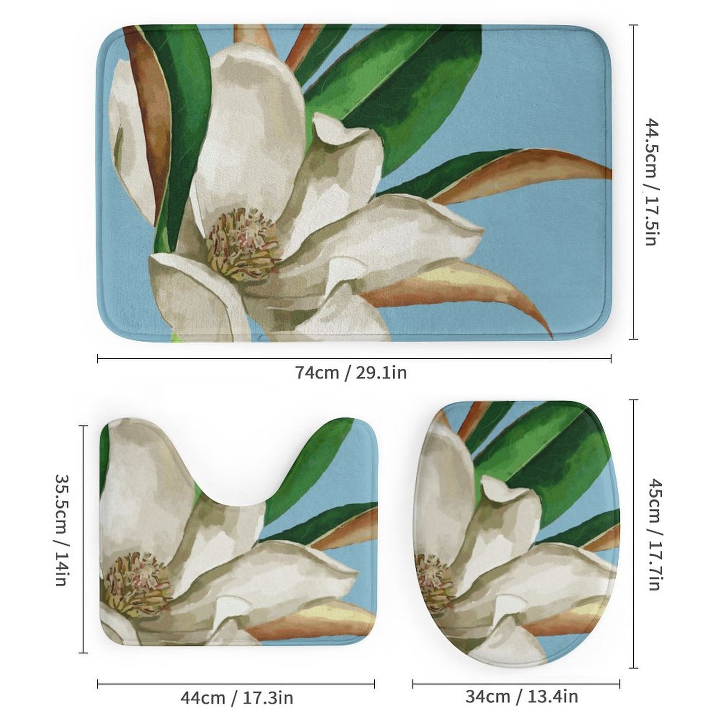 Magnolia Shower Curtain Set