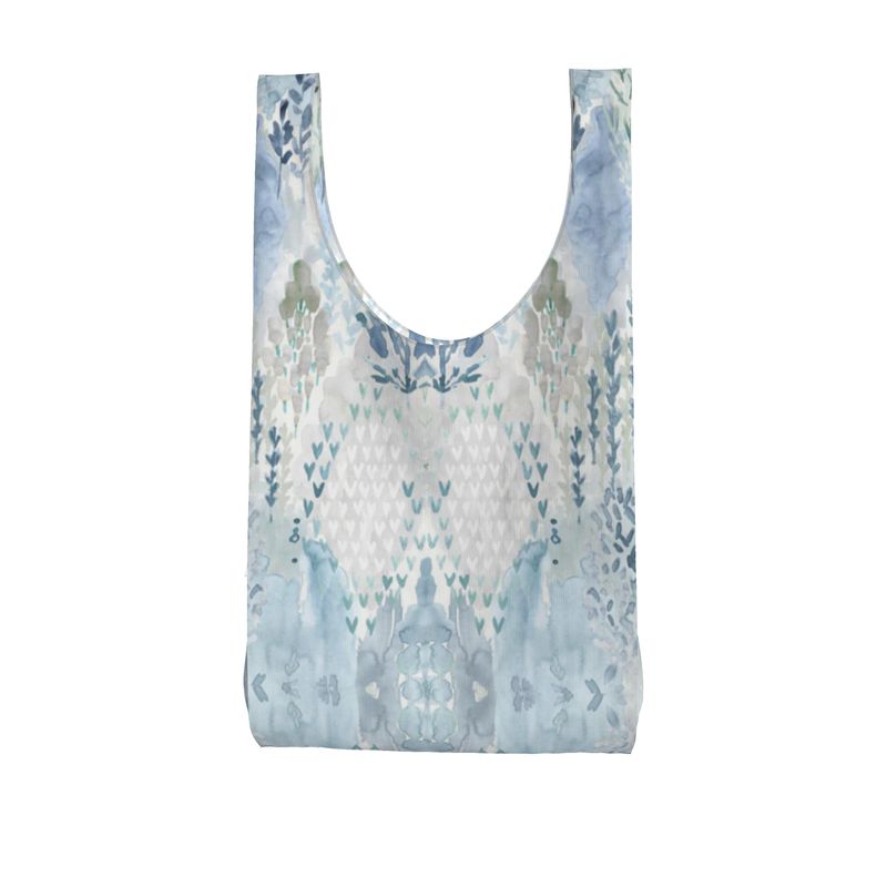 Blue Watercolor Shopping Bag