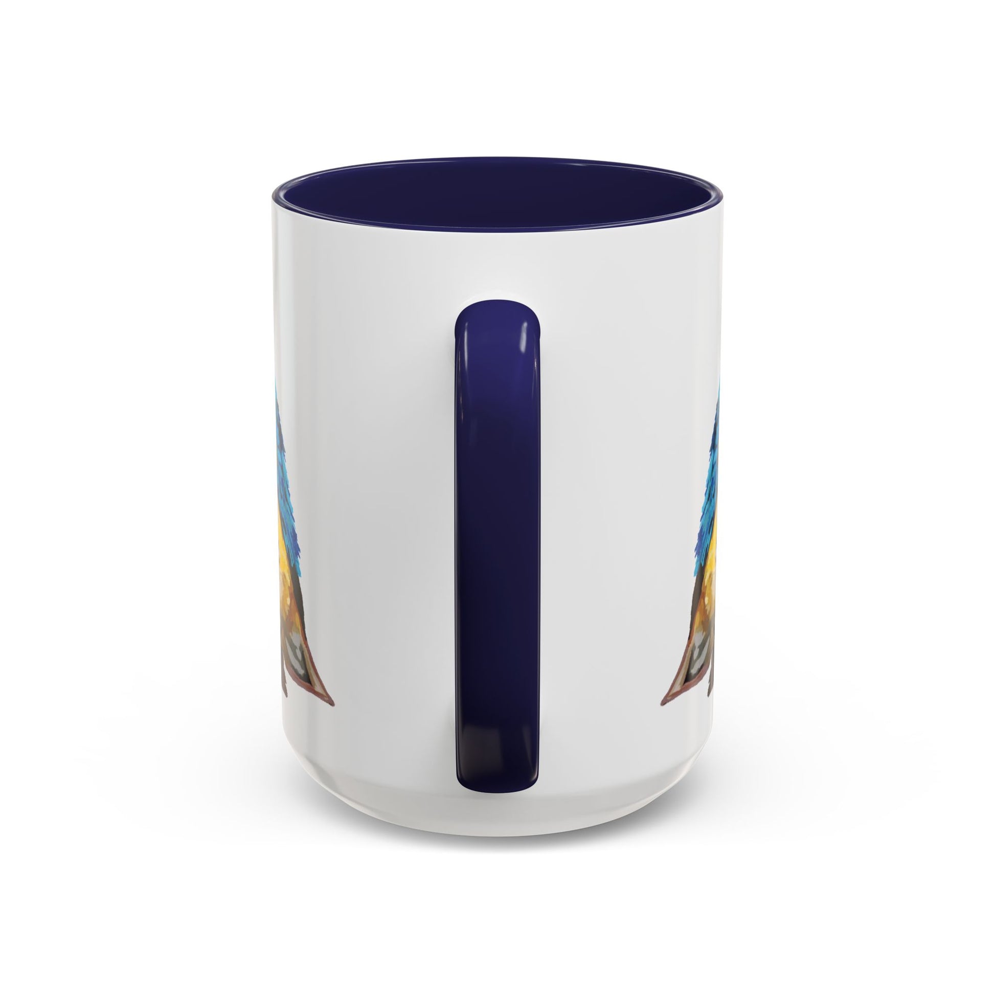 Tangara Rainbow Bird Two Tone Ceramic Mug (11oz & 15oz) - Blue Cava