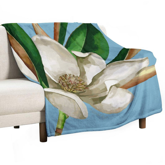 Magnolia Flannel Blanket-70"x80" (Dual-sided Printing)