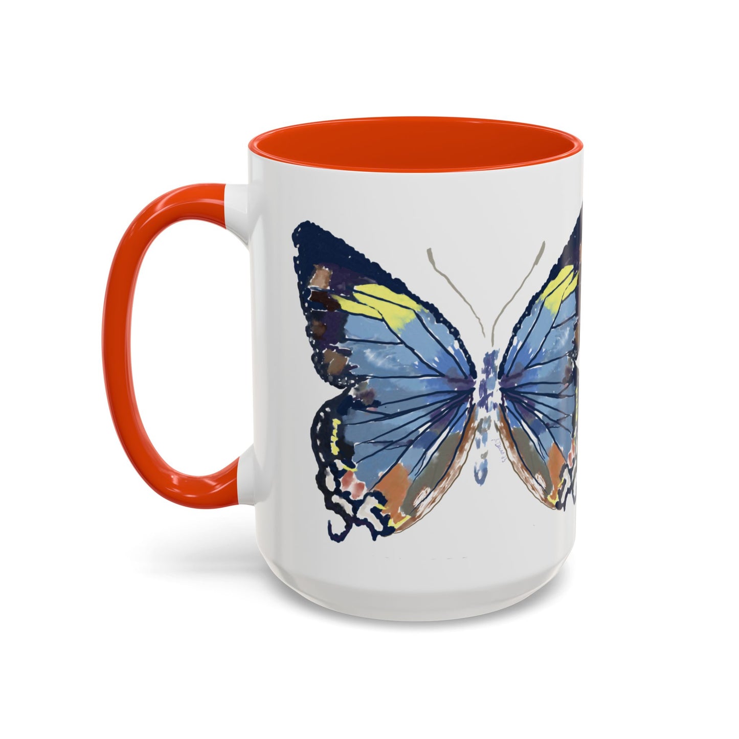 Butterfly Two Tone Mugs (11oz & 15oz) - Blue Cava