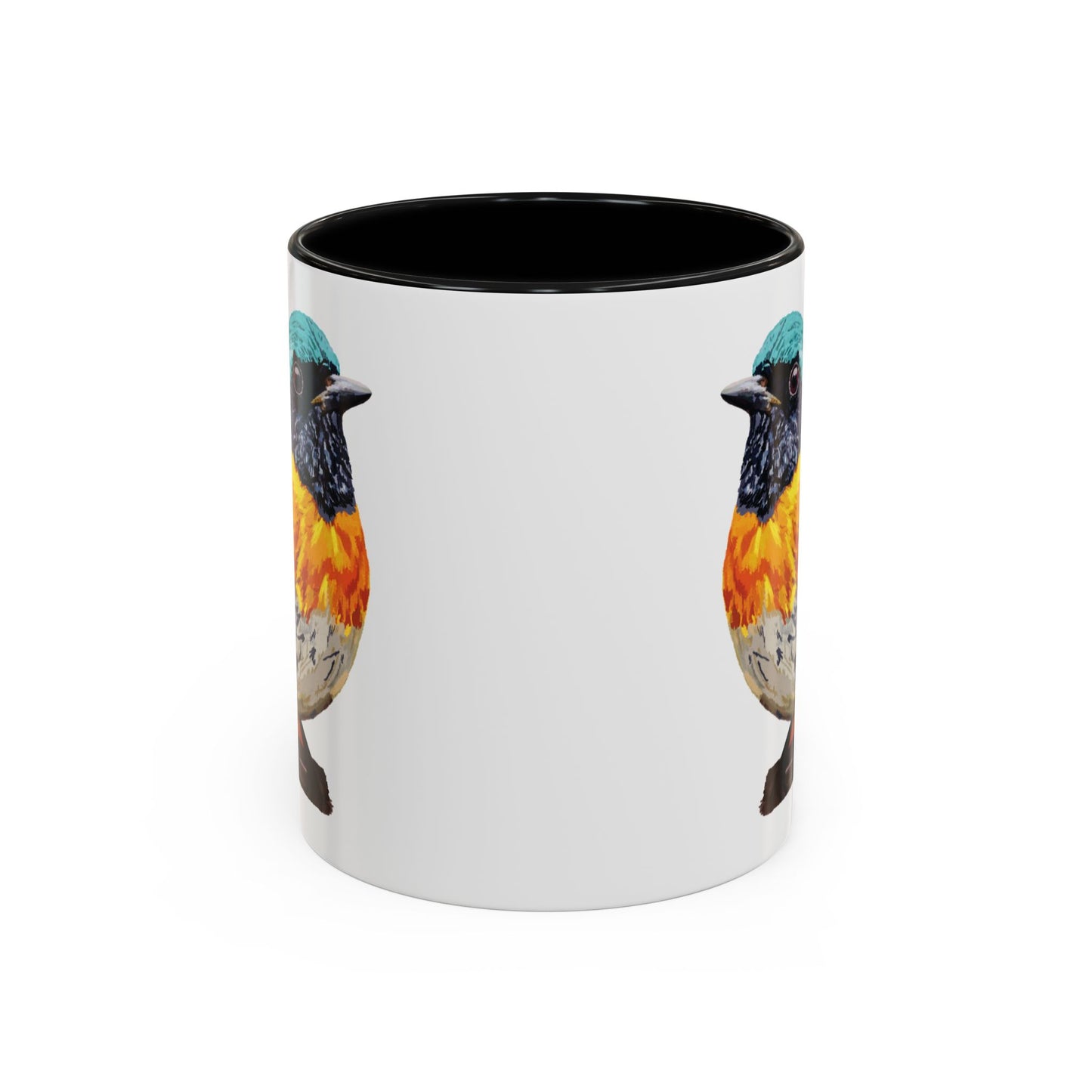 Tangara Rainbow Bird Two Tone Ceramic Mug (11oz & 15oz) - Blue Cava