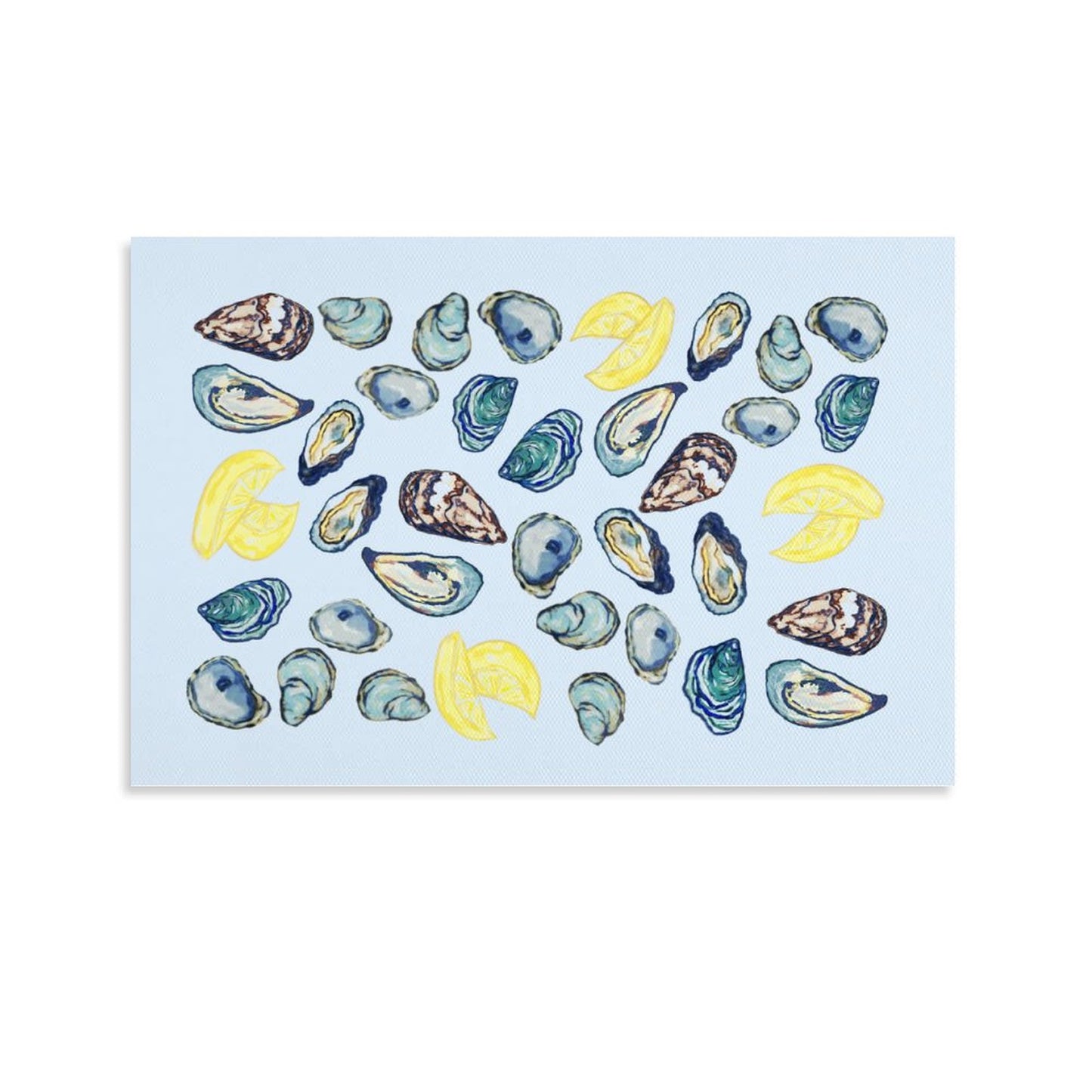 Oysters and Lemons Canvas Wall Art