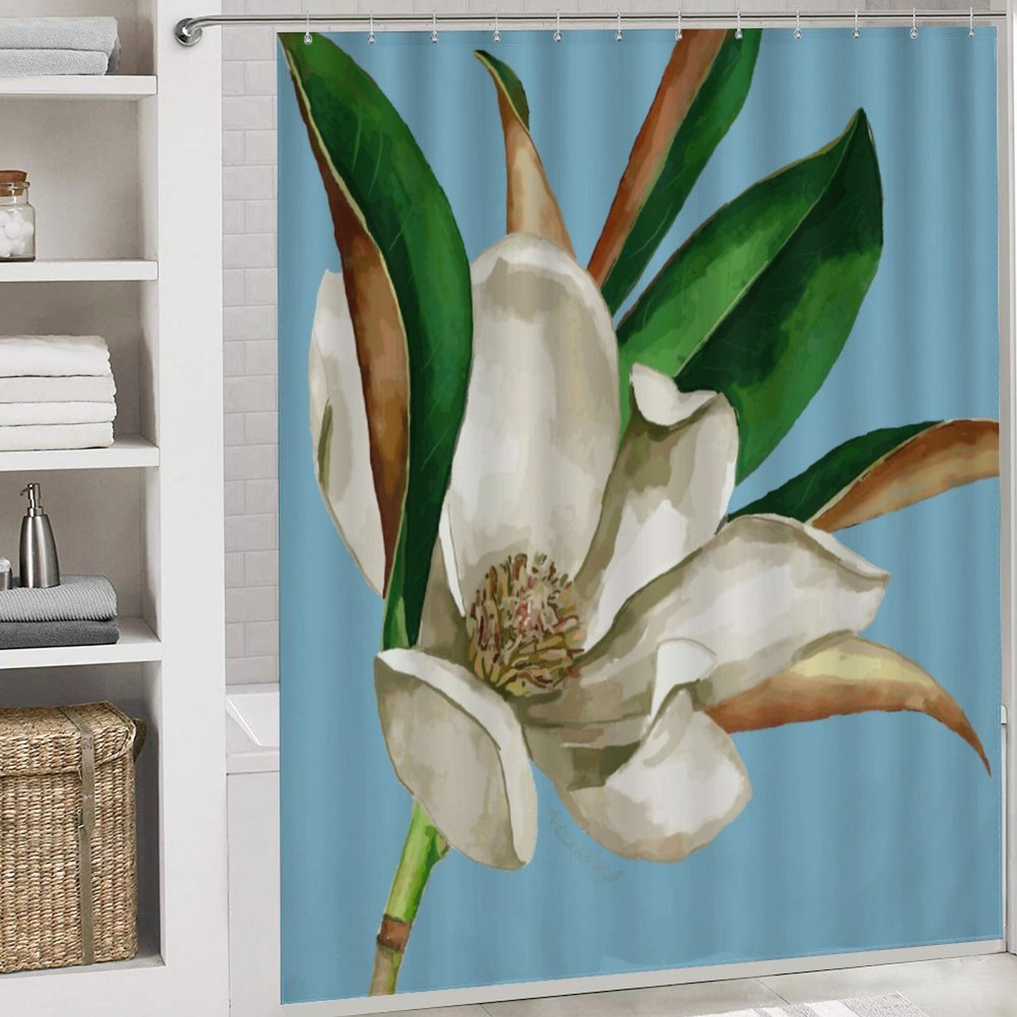 Magnolia Shower Curtain Set