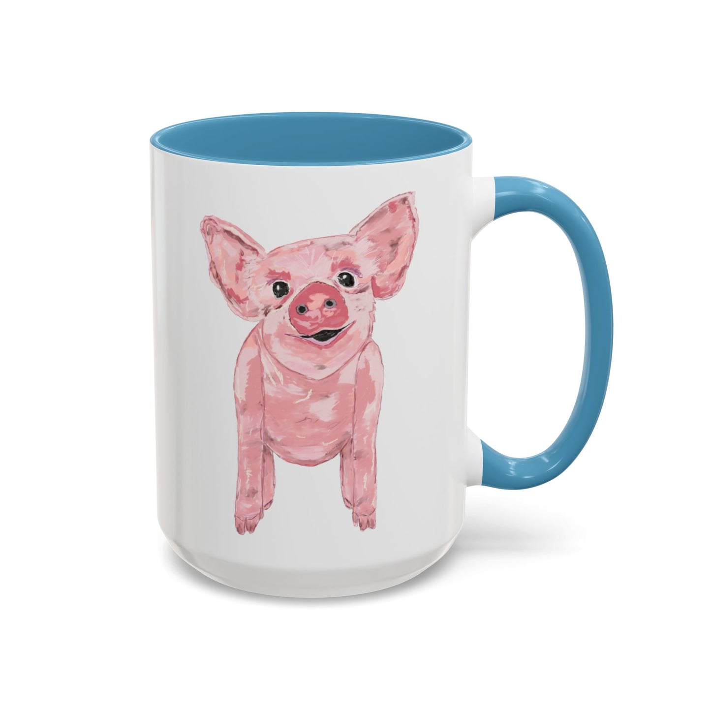 “Wilbur” Pig two tone Coffee Mug (11, 15oz)