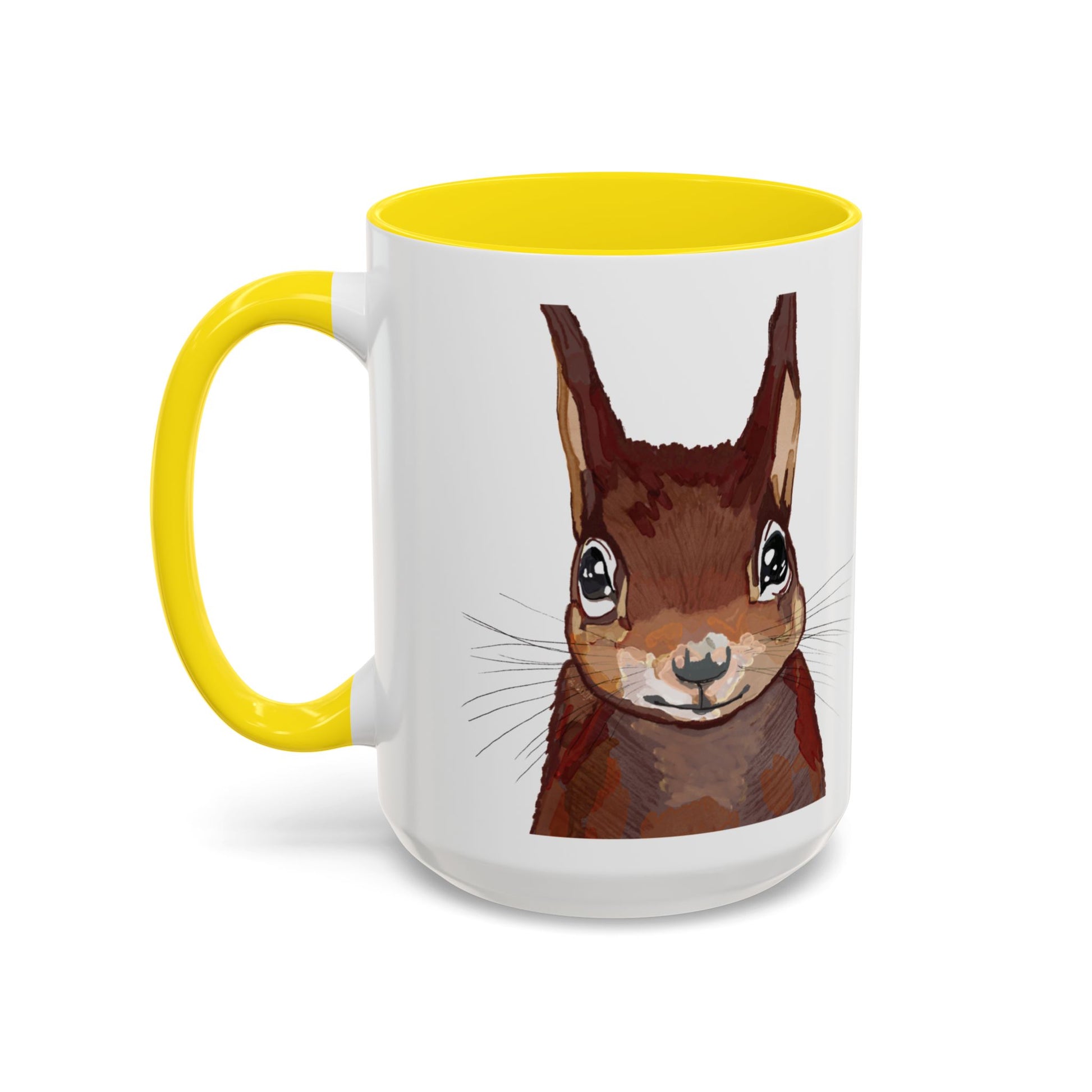 Squirrel Two Tone Coffee Mugs (11oz & 15oz) - Blue Cava