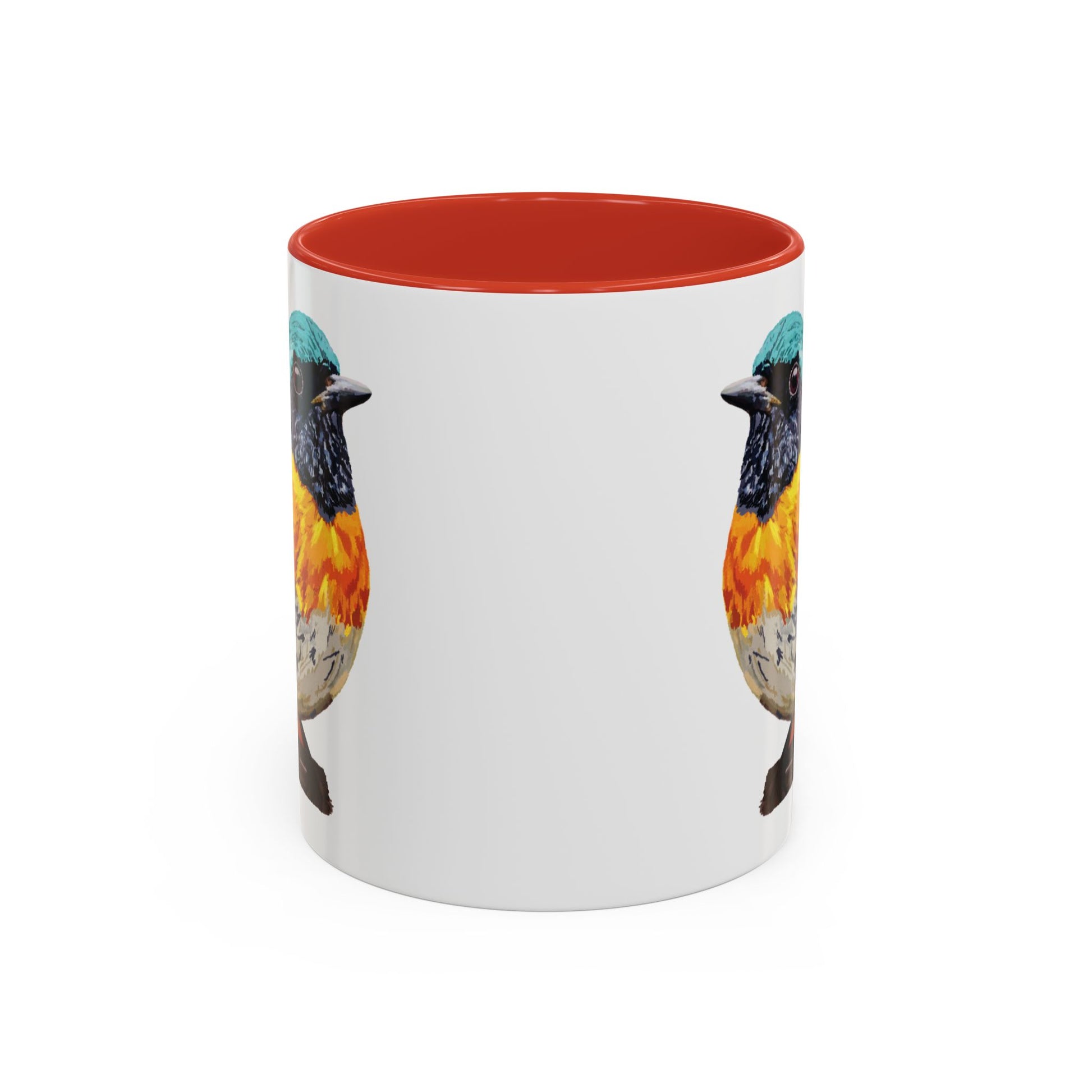 Tangara Rainbow Bird Two Tone Ceramic Mug (11oz & 15oz) - Blue Cava