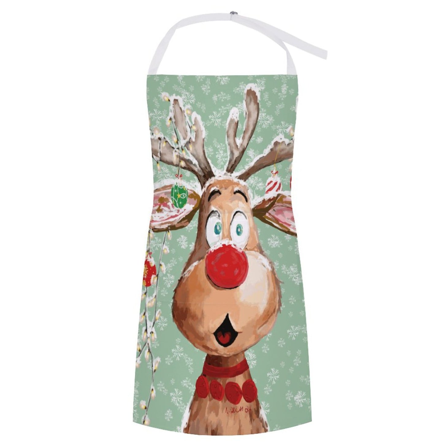 "Pedro" Reindeer Adult Apron with Pocket