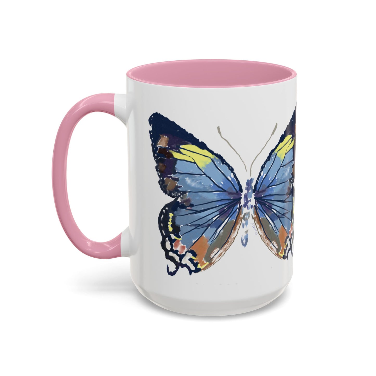 Butterfly Two Tone Mugs (11oz & 15oz) - Blue Cava