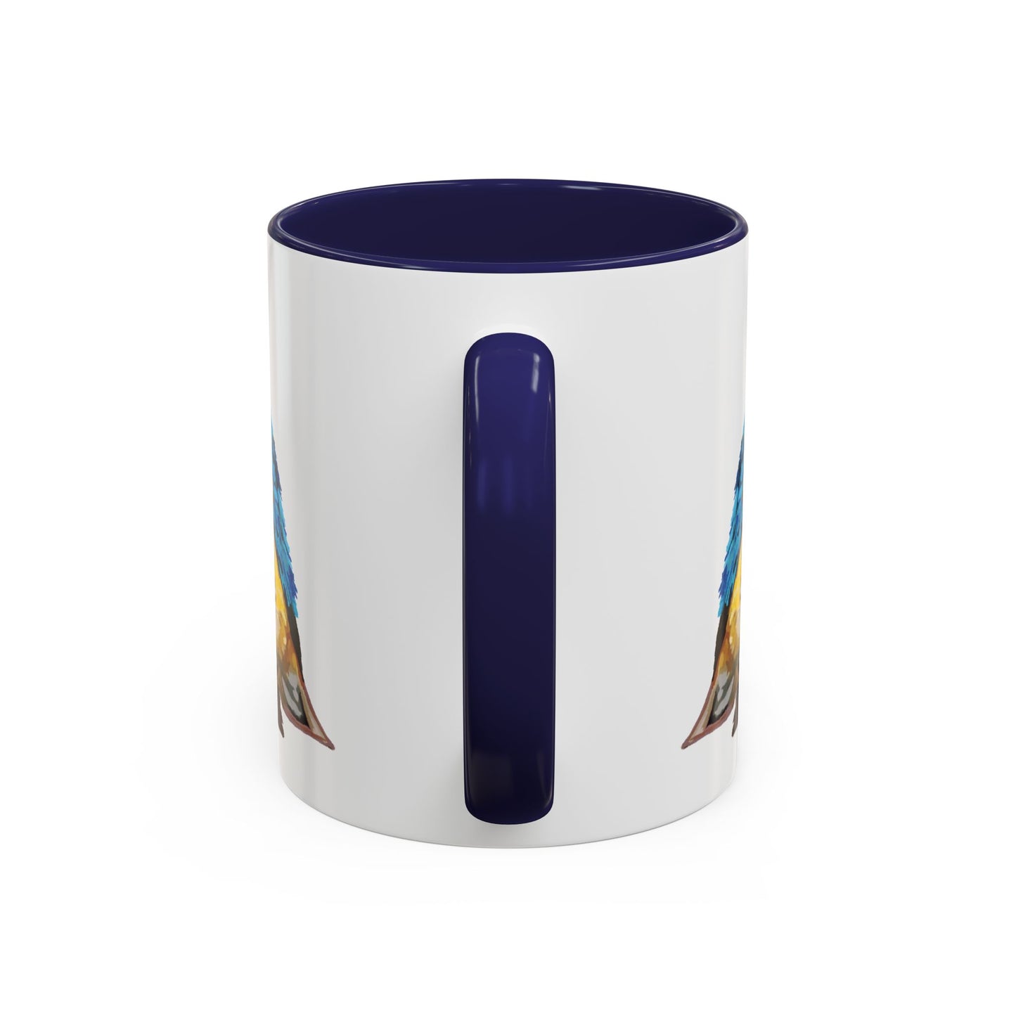 Tangara Rainbow Bird Two Tone Ceramic Mug (11oz & 15oz) - Blue Cava