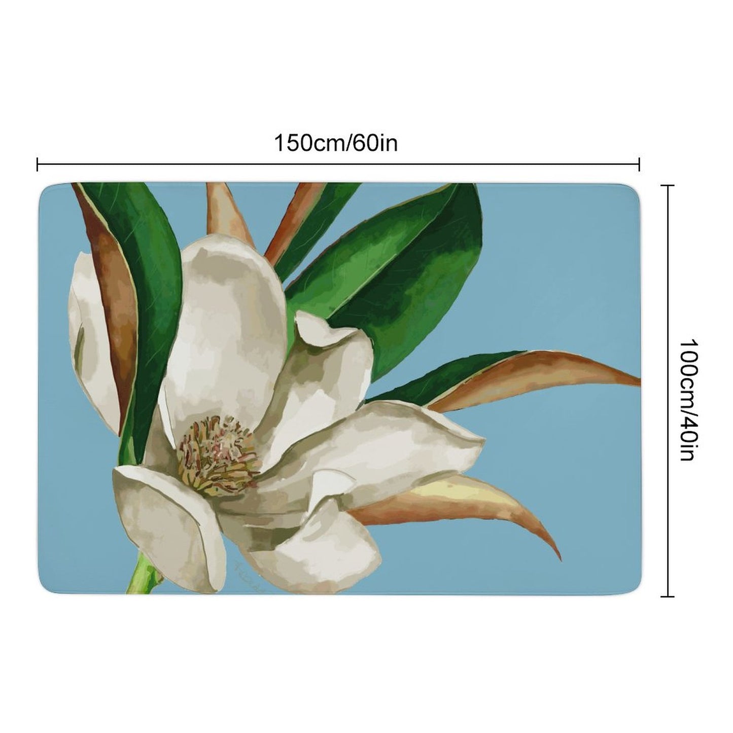 Magnolia Floor Mat for Home-5' x 3'