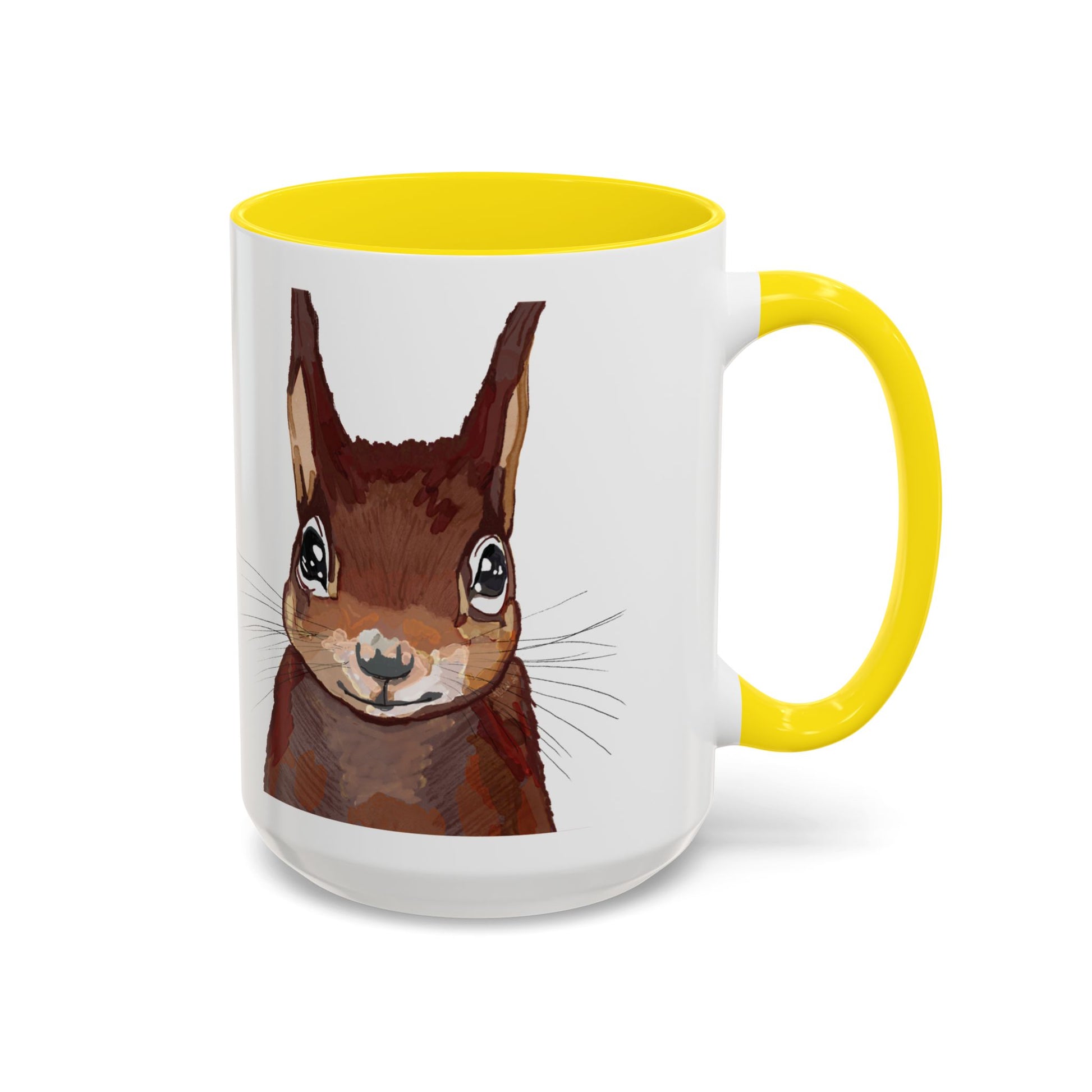 Squirrel Two Tone Coffee Mugs (11oz & 15oz) - Blue Cava