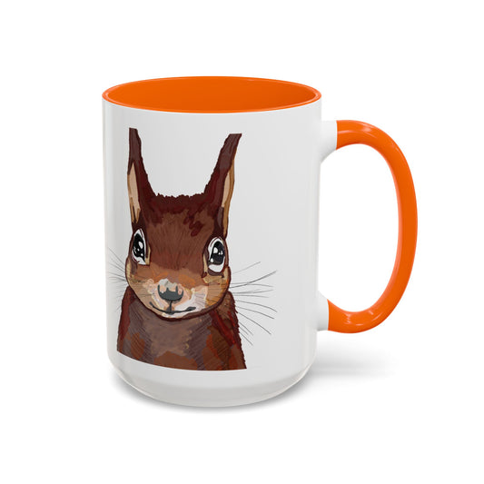 Squirrel Two Tone Coffee Mugs (11oz & 15oz) - Blue Cava