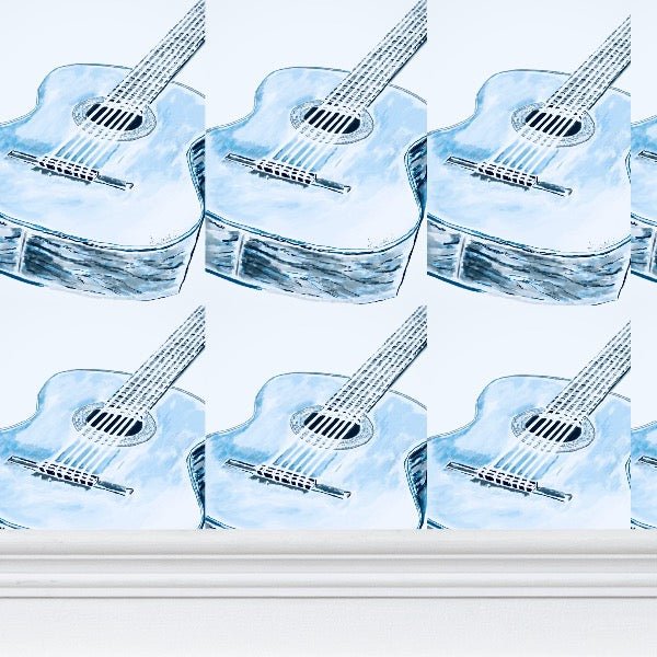 Acoustic Guitar Wallpaper - Blue Cava