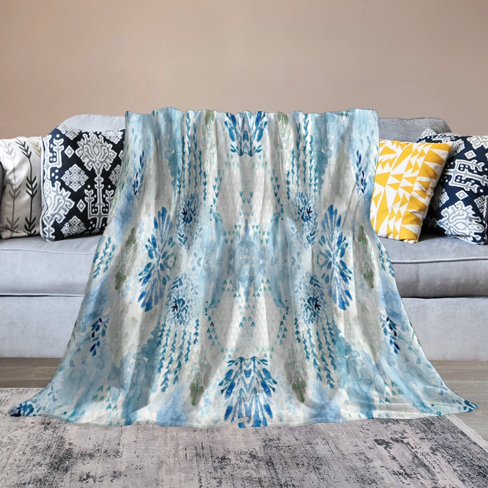 watercolor Flannel Blanket