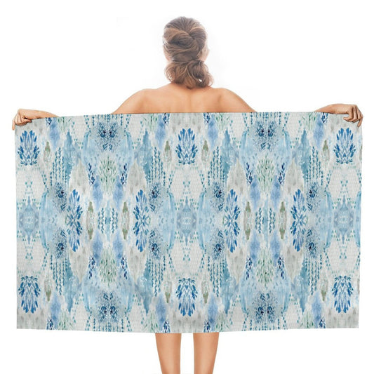 Beach Towel for Adults (All - Over Printing) - Blue Cava