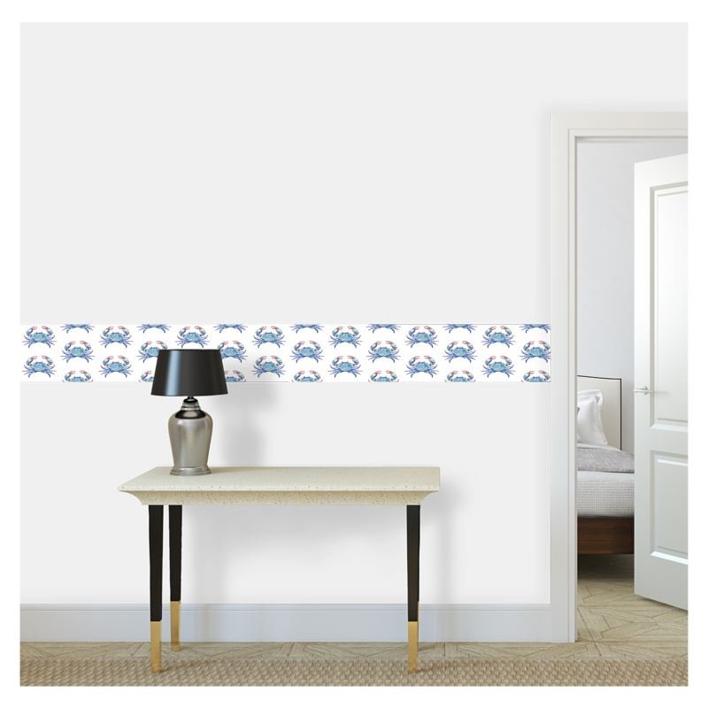 Blue Crabs Wallpaper Boarder - Blue Cava