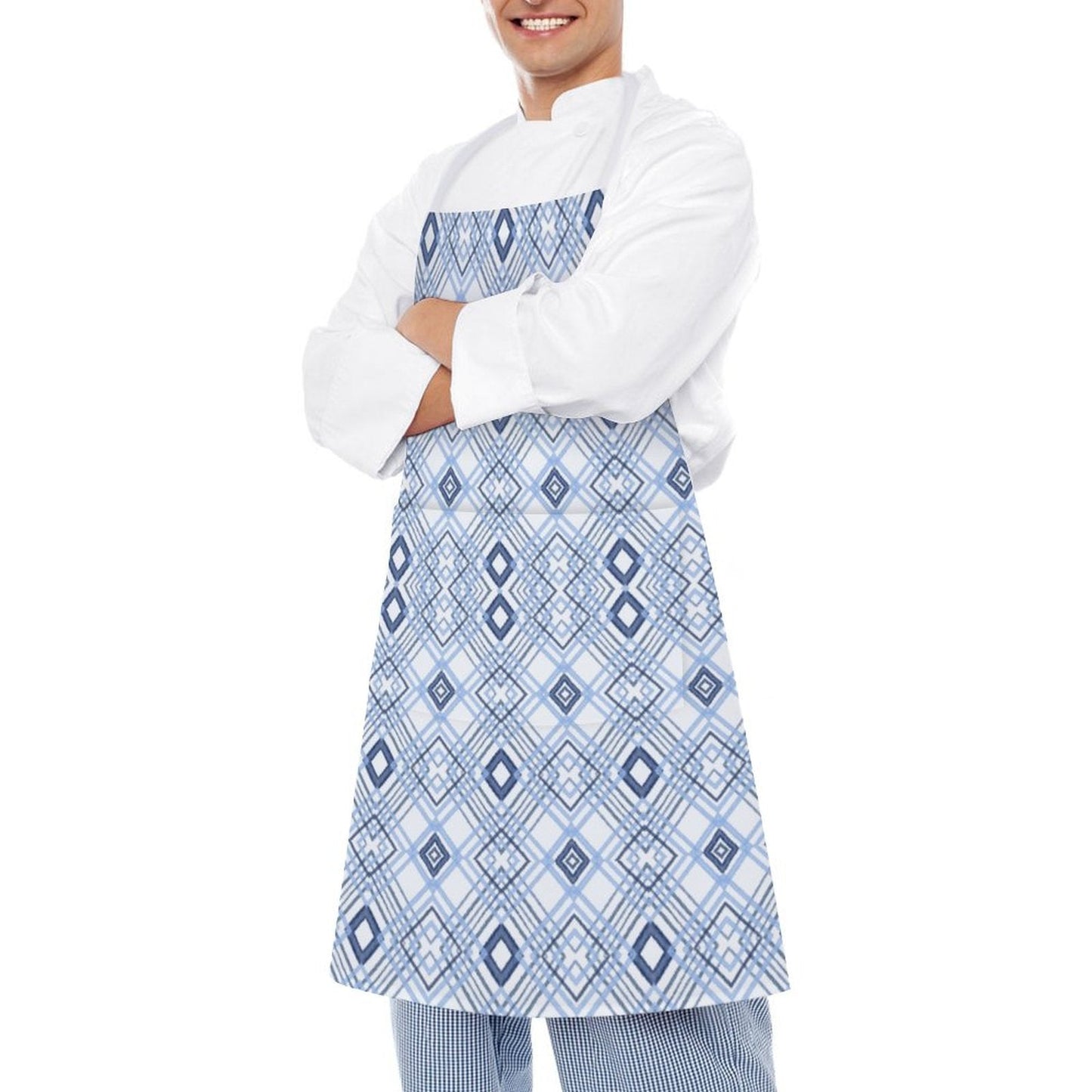 Blue Diamond Adult Apron with Pocket - Blue Cava