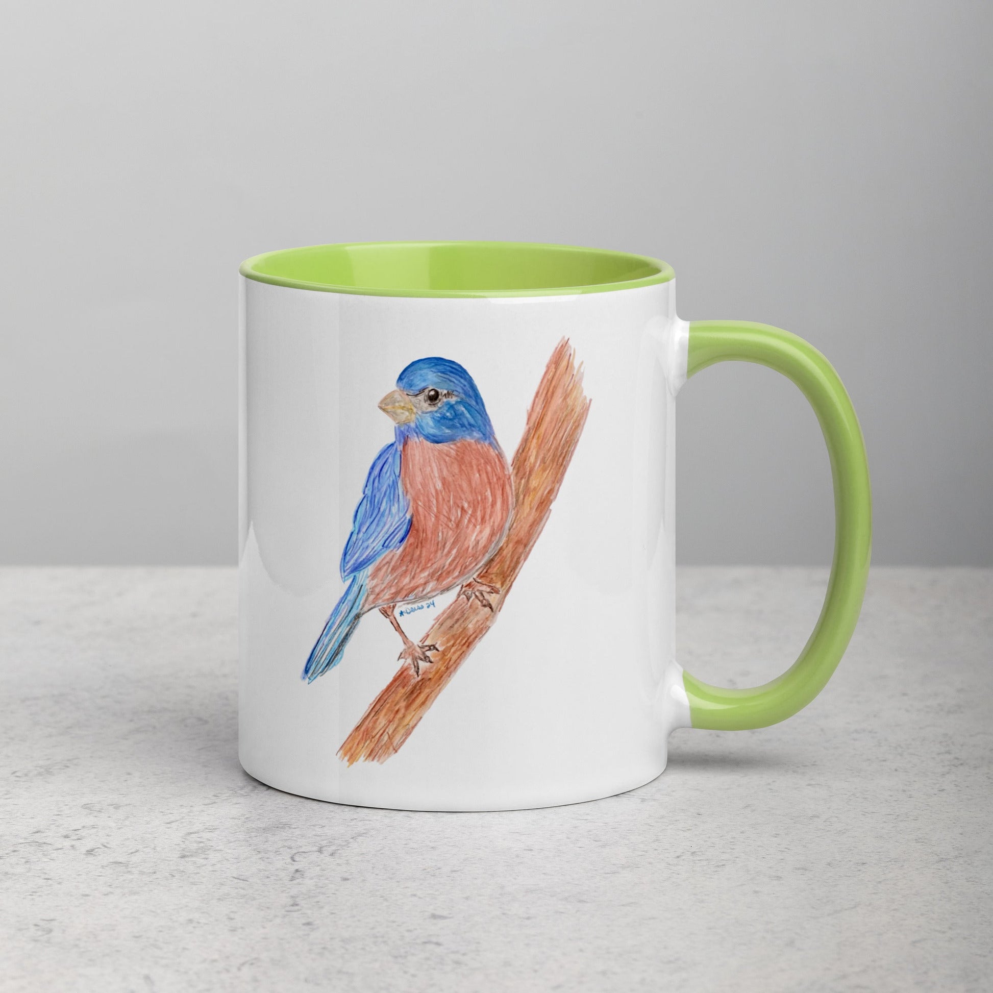 Blue Jay Mug Two Tone Color Inside (multiple colors available) - Blue Cava