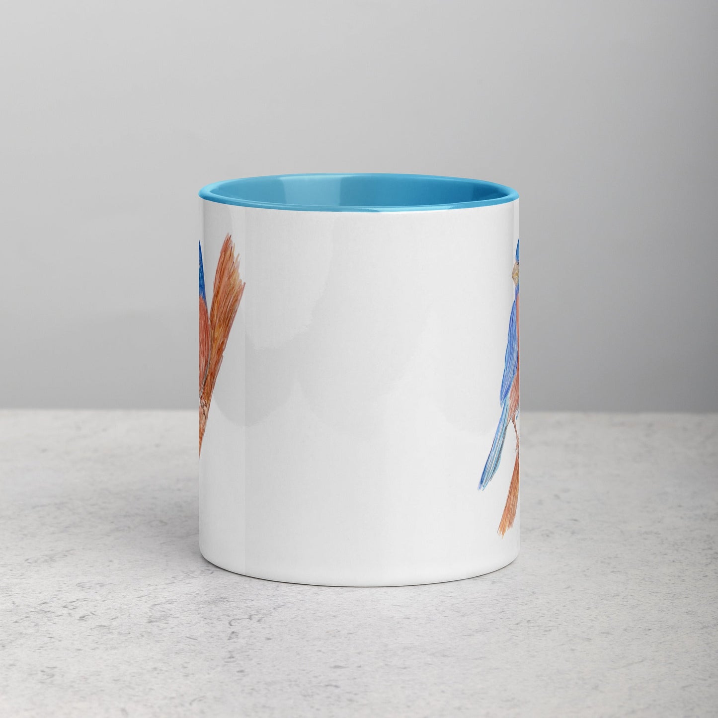 Blue Jay Mug Two Tone Color Inside (multiple colors available) - Blue Cava