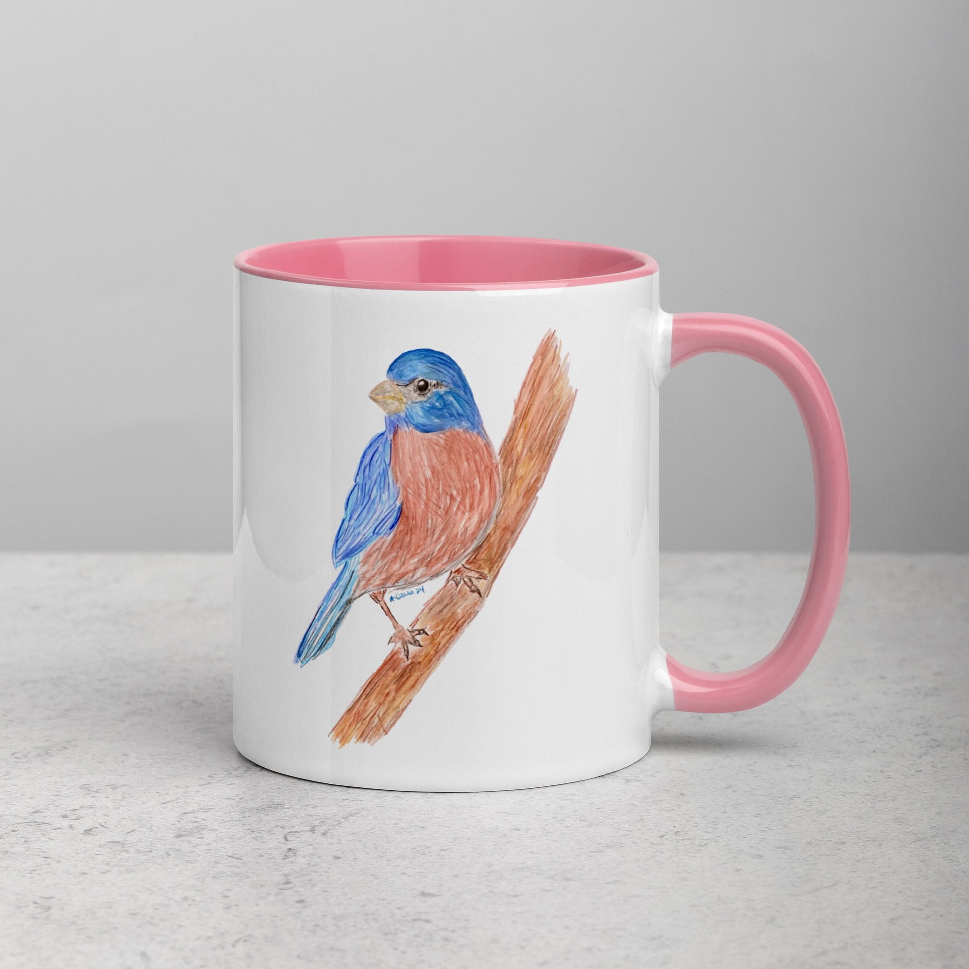 Blue Jay Mug Two Tone Color Inside (multiple colors available) - Blue Cava