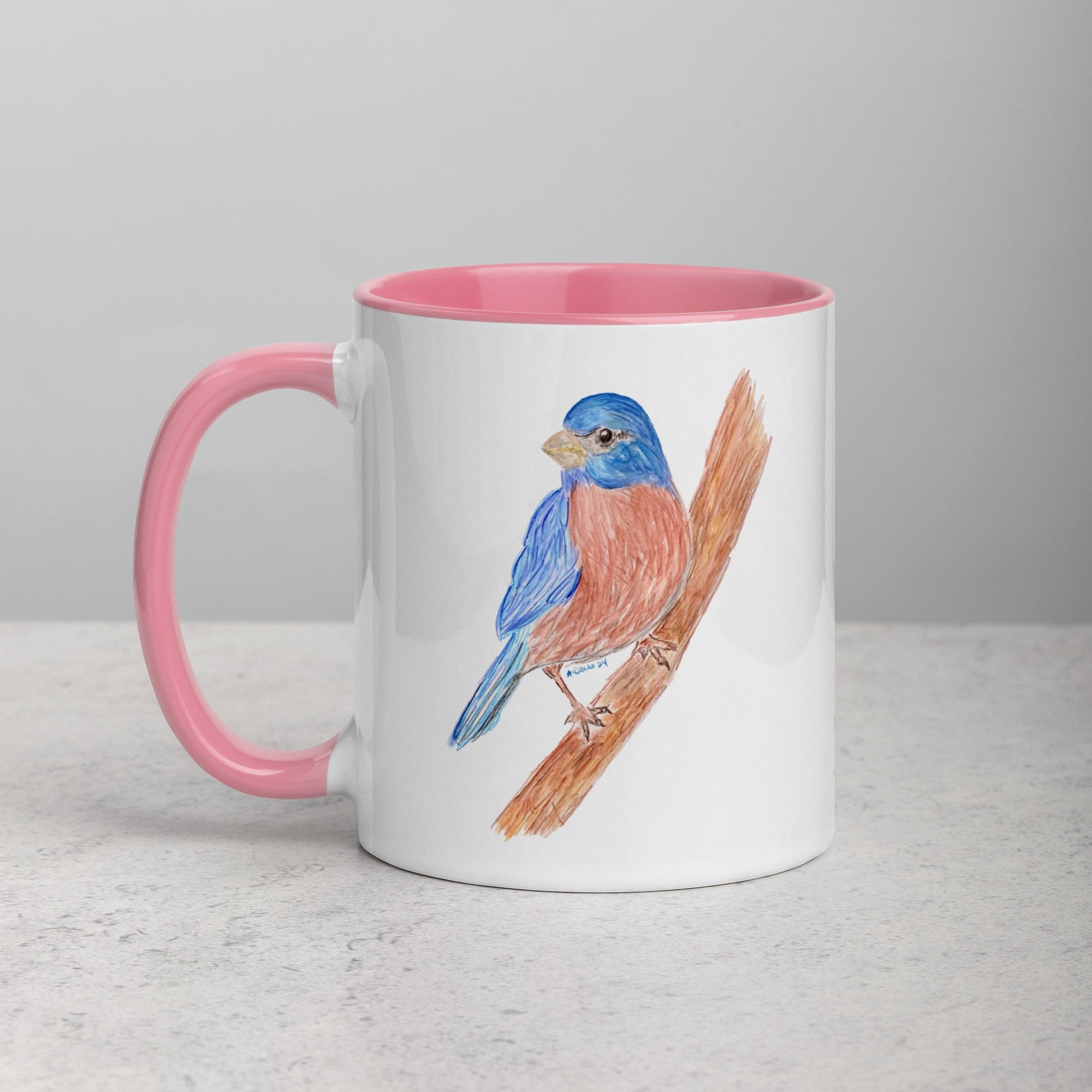 Blue Jay Mug Two Tone Color Inside (multiple colors available) - Blue Cava