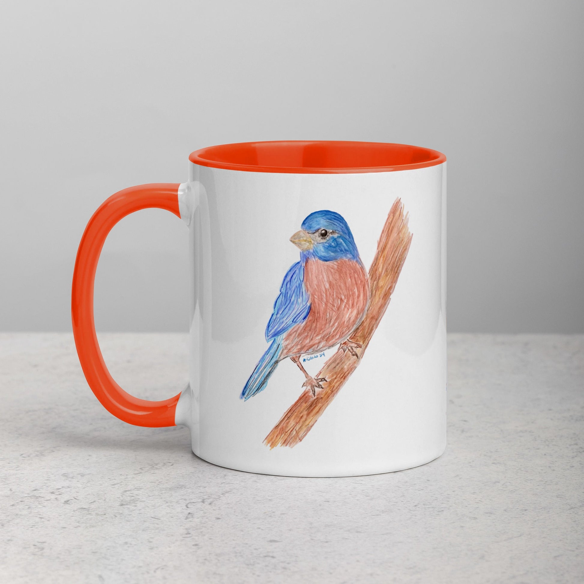 Blue Jay Mug Two Tone Color Inside (multiple colors available) - Blue Cava