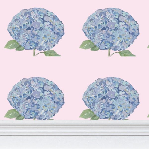 Blue Pink Hydrangea Wallpaper - Blue Cava