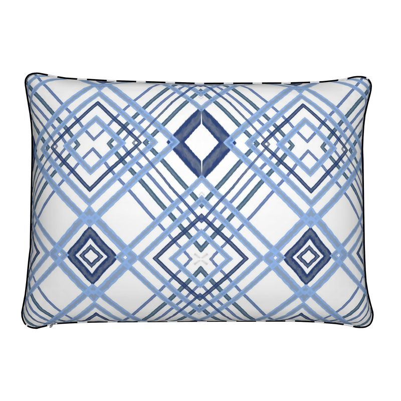 Blue Strip Pillow - Blue Cava