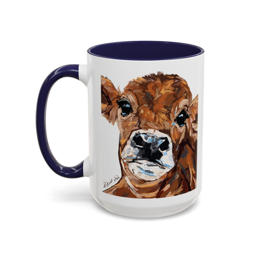 Brown Cow Two Tone Coffee Mug (11oz & 15oz) - Blue Cava