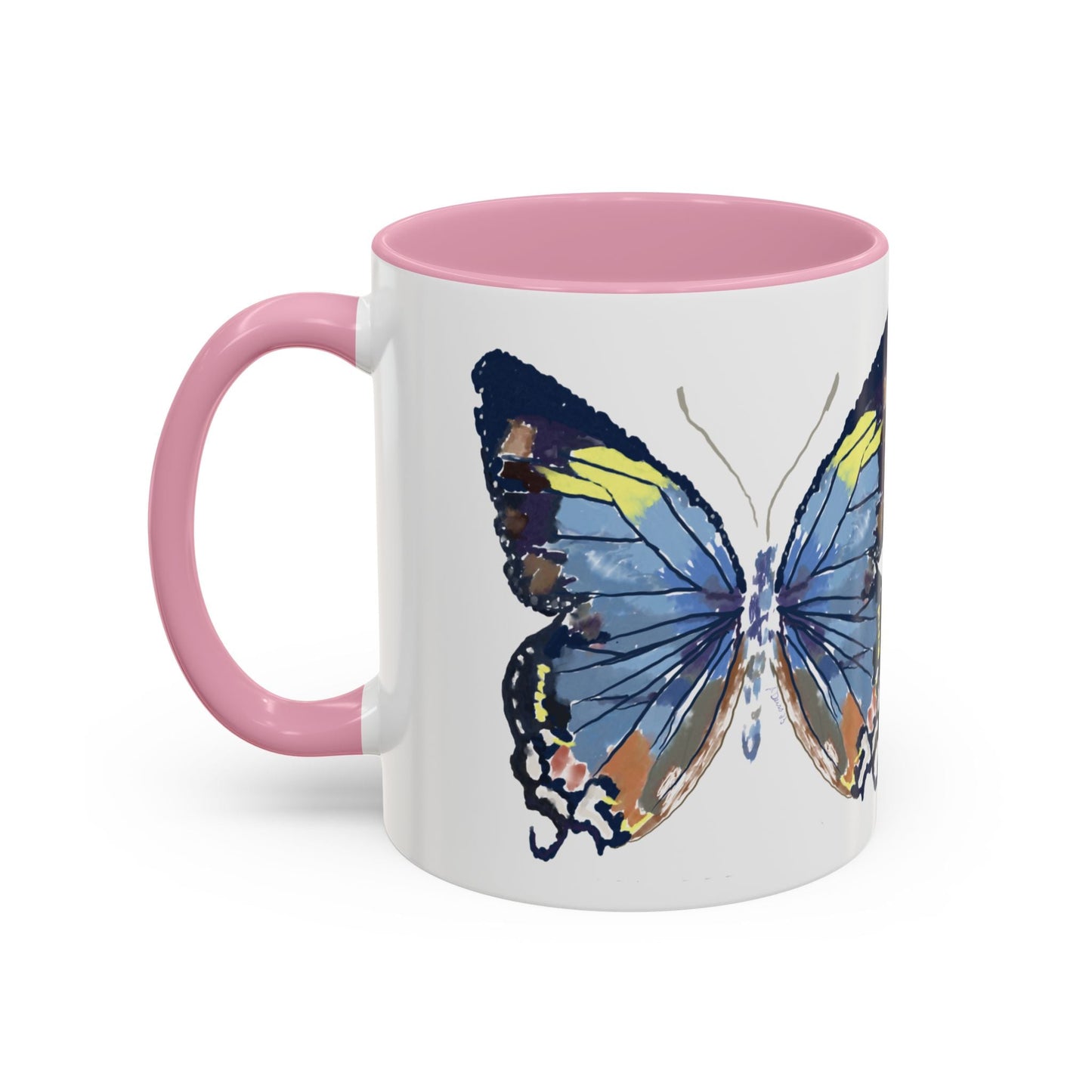 Butterfly Two Tone Mugs (11oz & 15oz) - Blue Cava