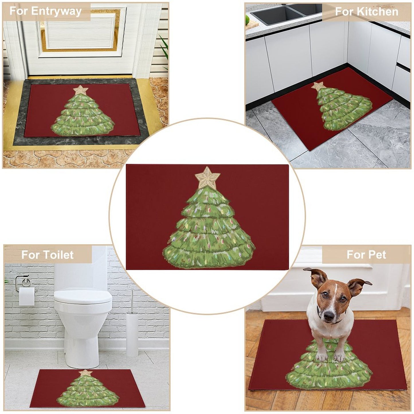 Nostalgic Christmas Tree Rug