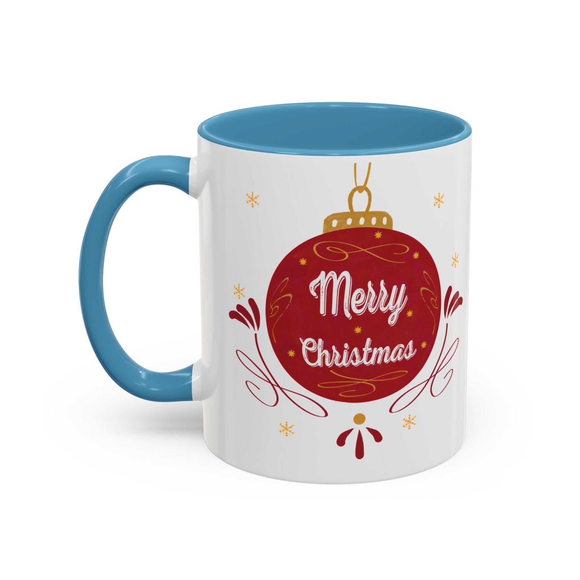 Christmas Ornament Two Tone Coffee Mug (11oz & 15oz) - Blue Cava