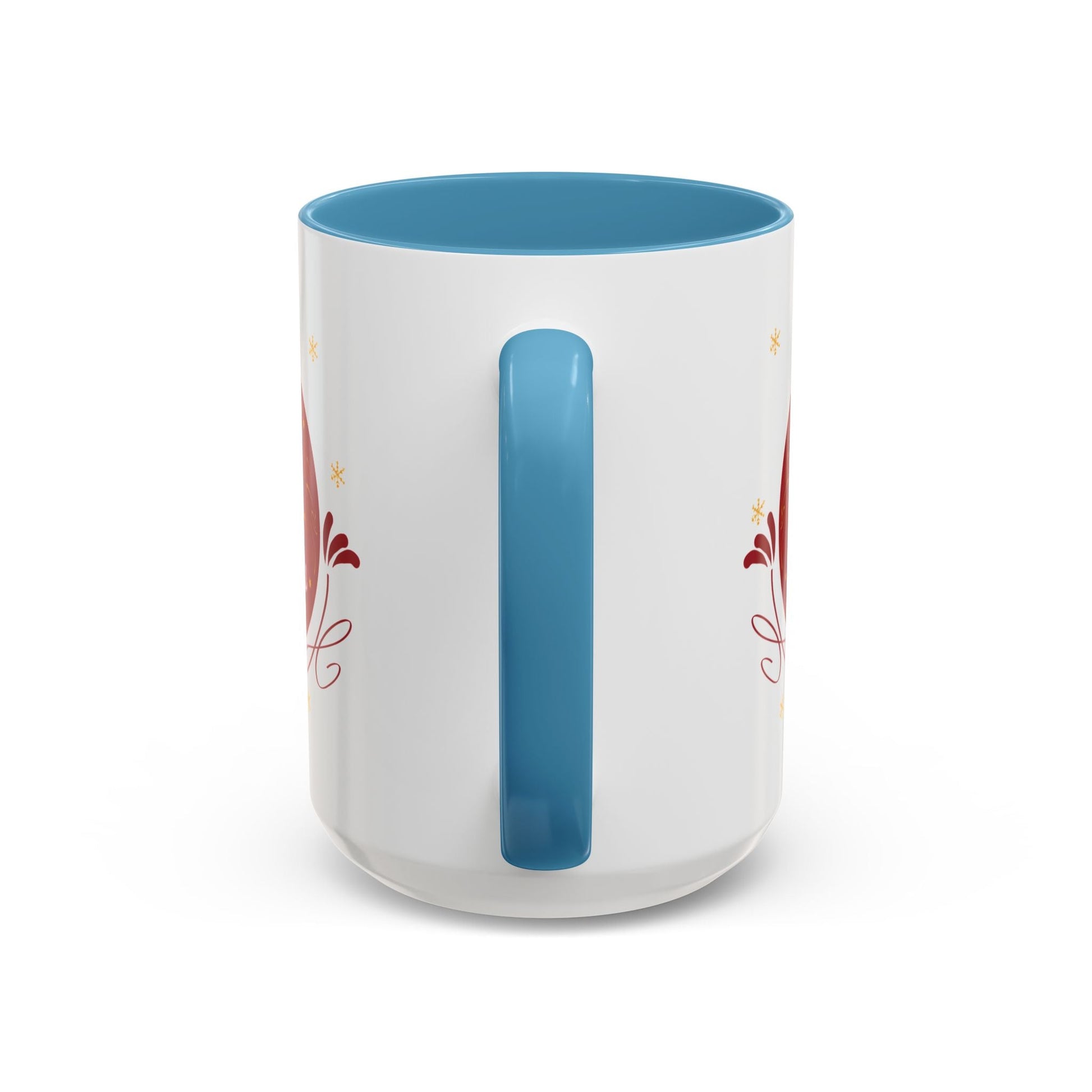 Christmas Ornament Two Tone Coffee Mug (11oz & 15oz) - Blue Cava