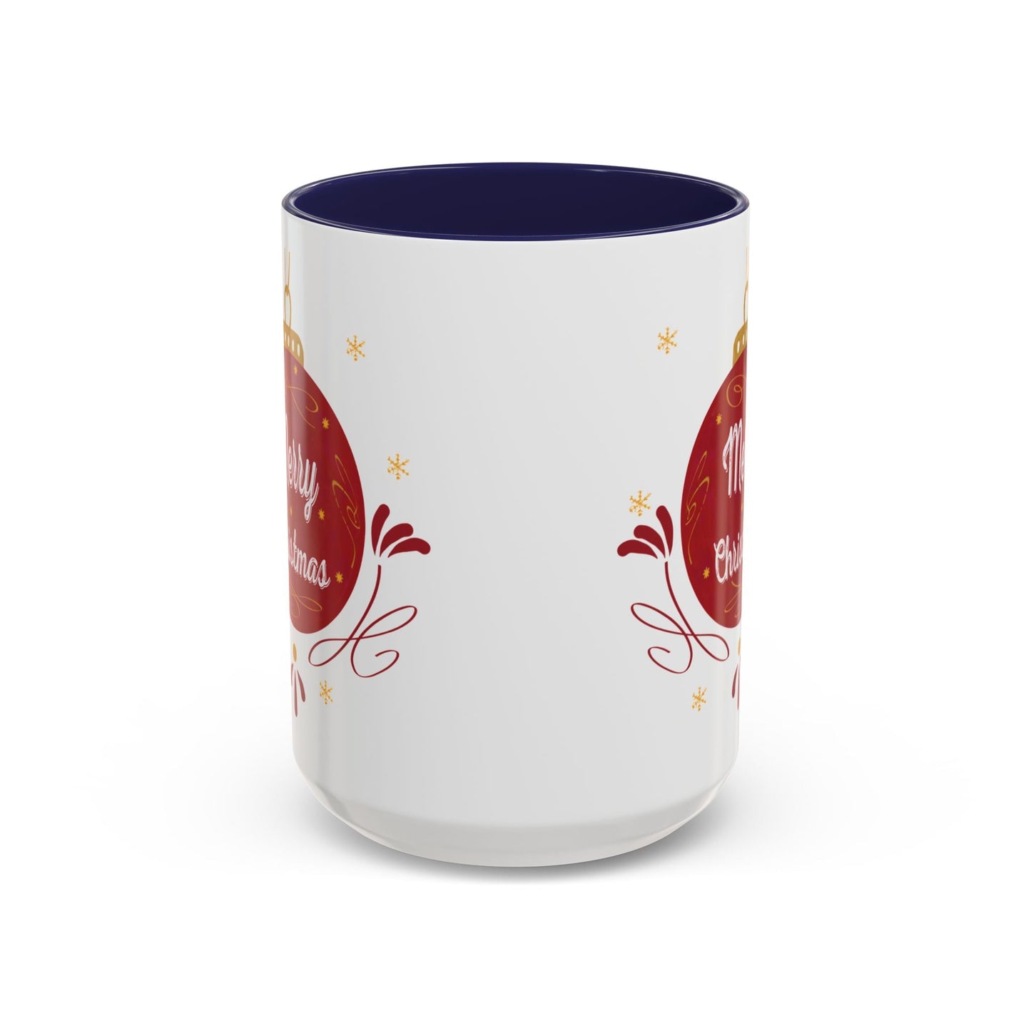 Christmas Ornament Two Tone Coffee Mug (11oz & 15oz) - Blue Cava