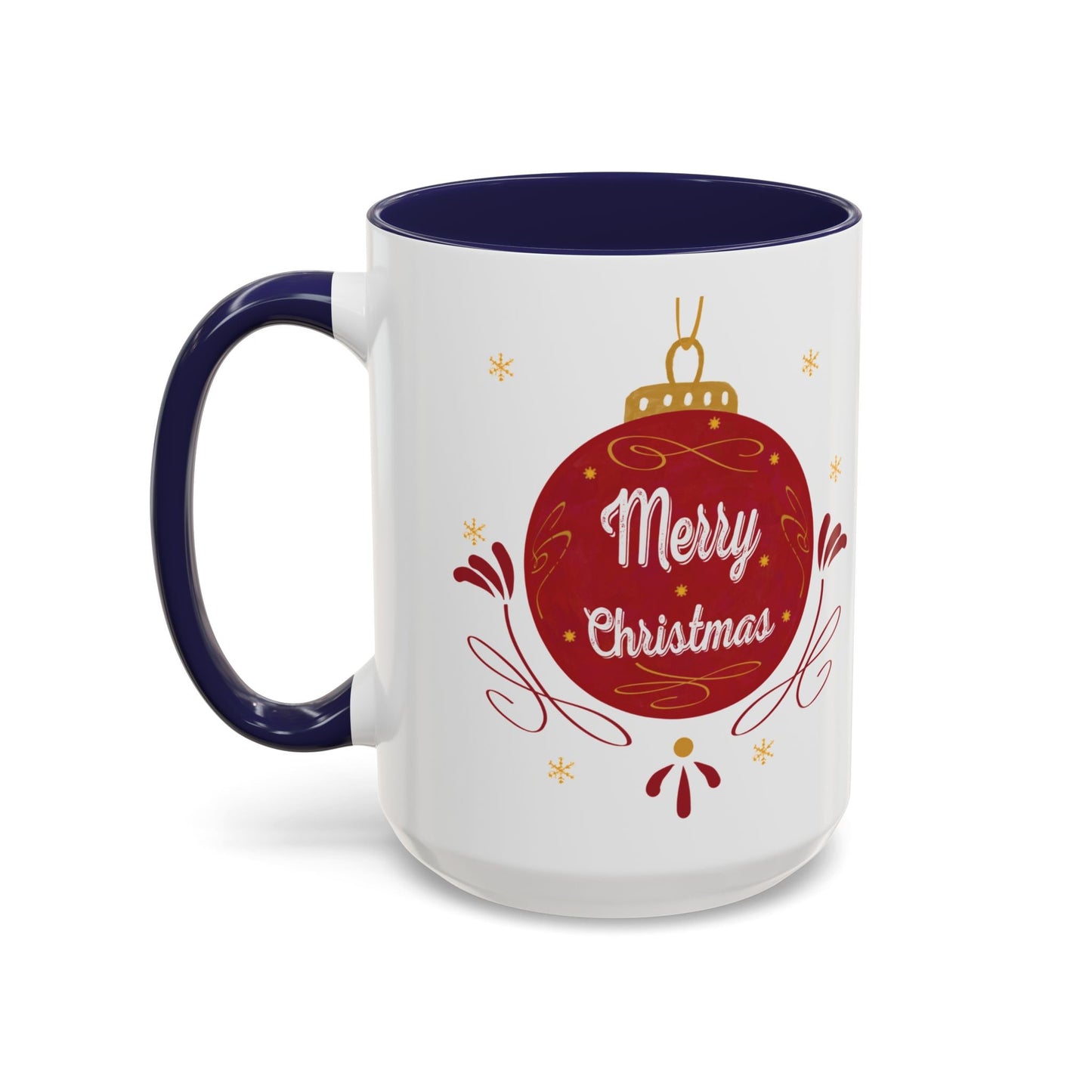 Christmas Ornament Two Tone Coffee Mug (11oz & 15oz) - Blue Cava