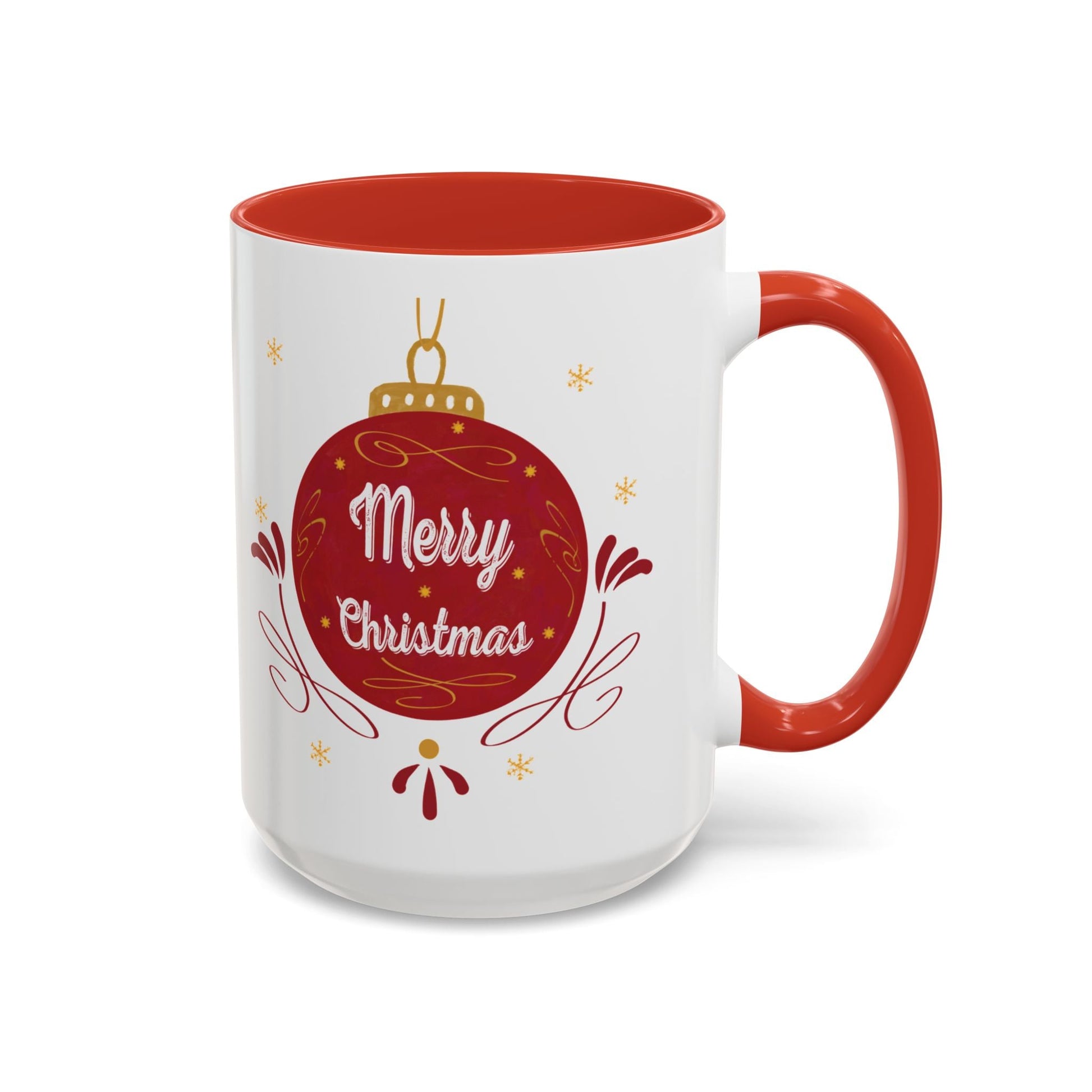 Christmas Ornament Two Tone Coffee Mug (11oz & 15oz) - Blue Cava