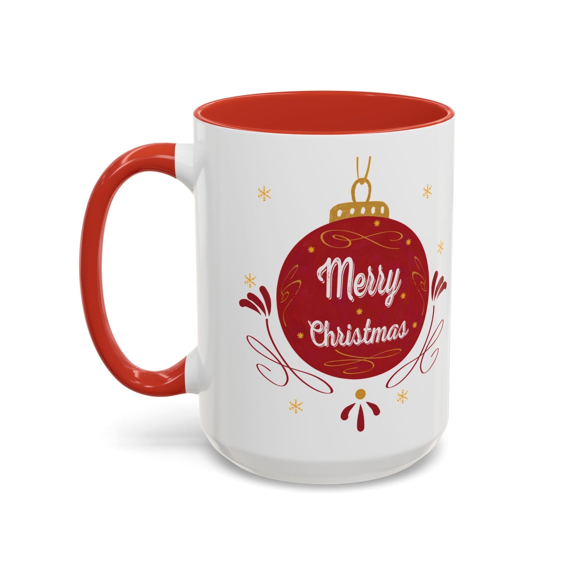 Christmas Ornament Two Tone Coffee Mug (11oz & 15oz) - Blue Cava