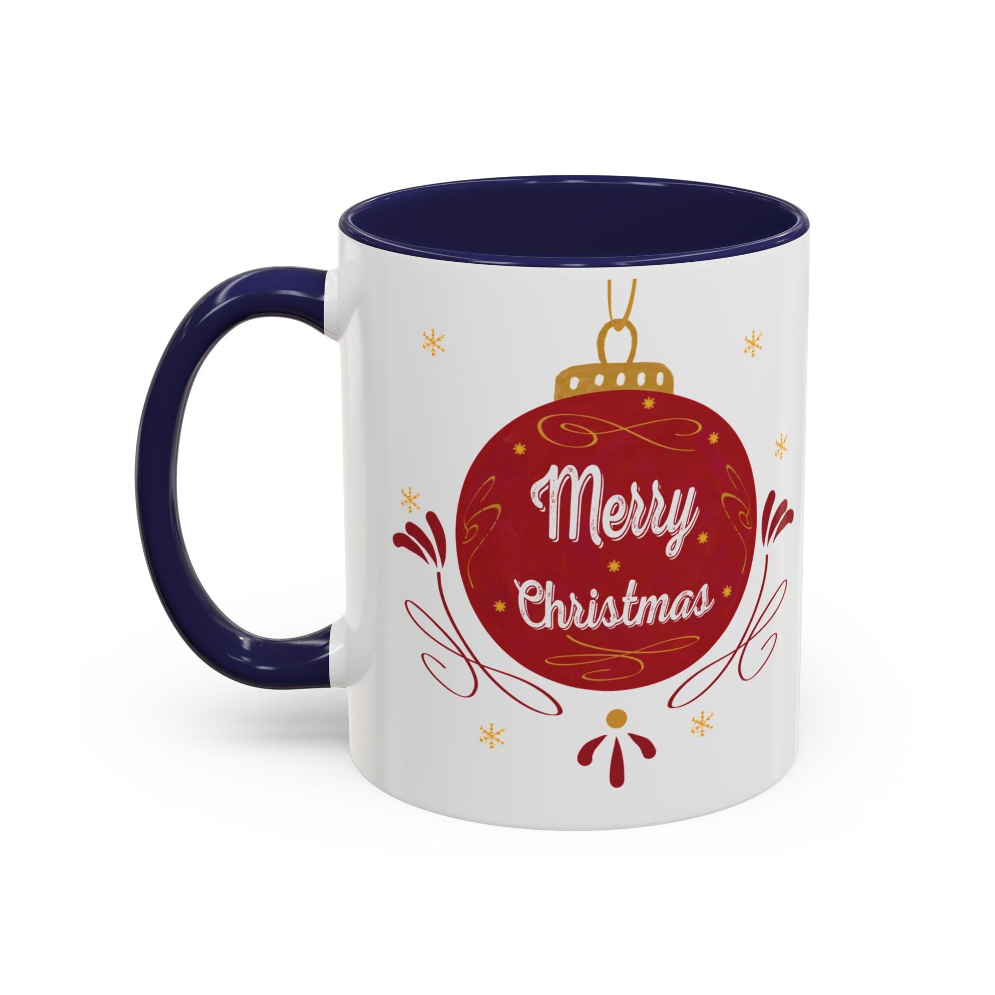 Christmas Ornament Two Tone Coffee Mug (11oz & 15oz) - Blue Cava