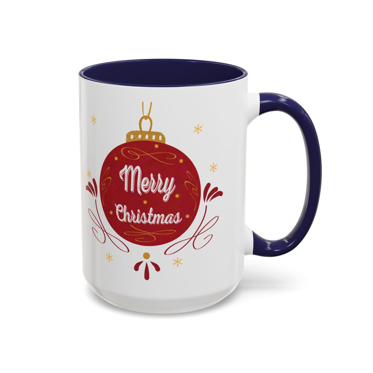 Christmas Ornament Two Tone Coffee Mug (11oz & 15oz) - Blue Cava