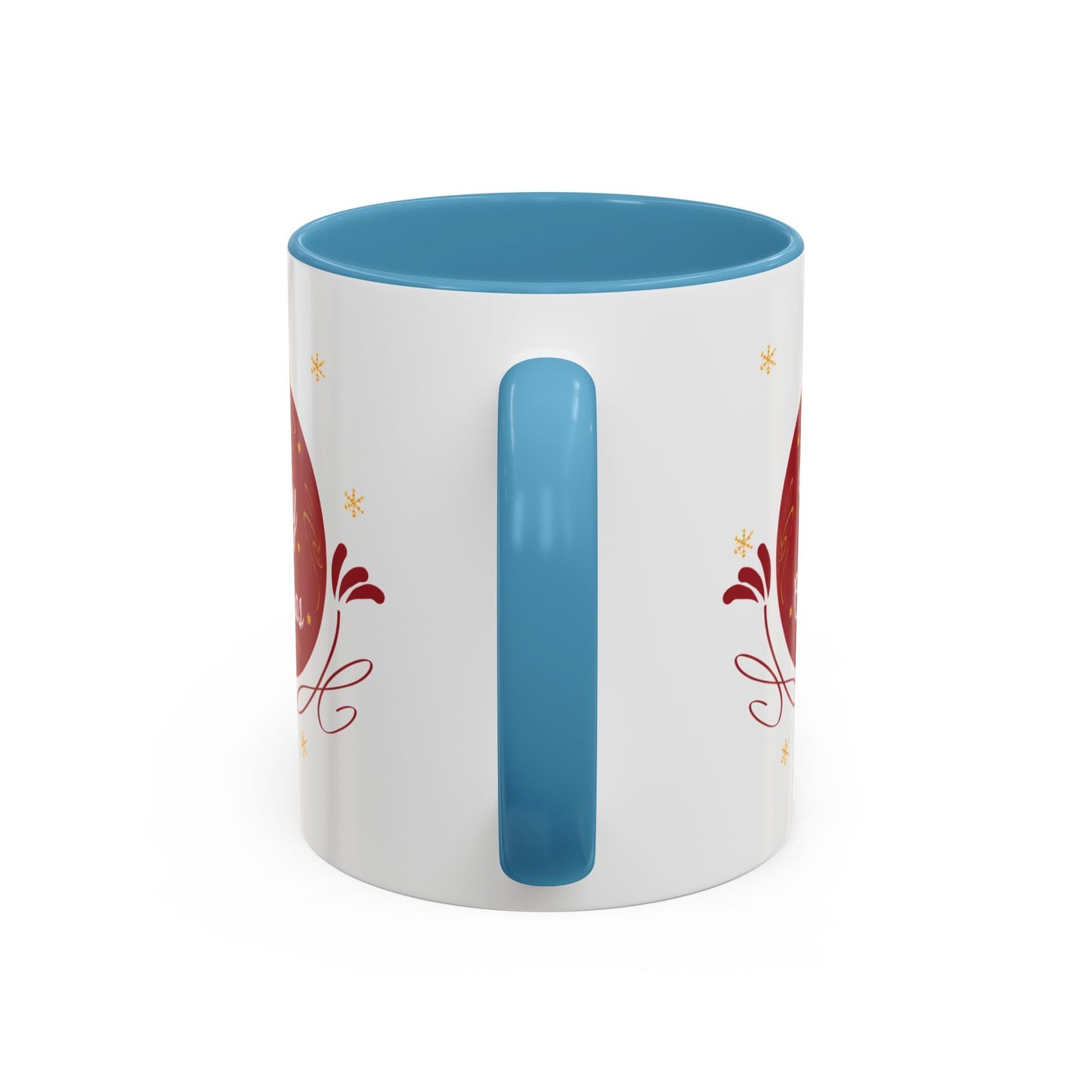 Christmas Ornament Two Tone Coffee Mug (11oz & 15oz) - Blue Cava