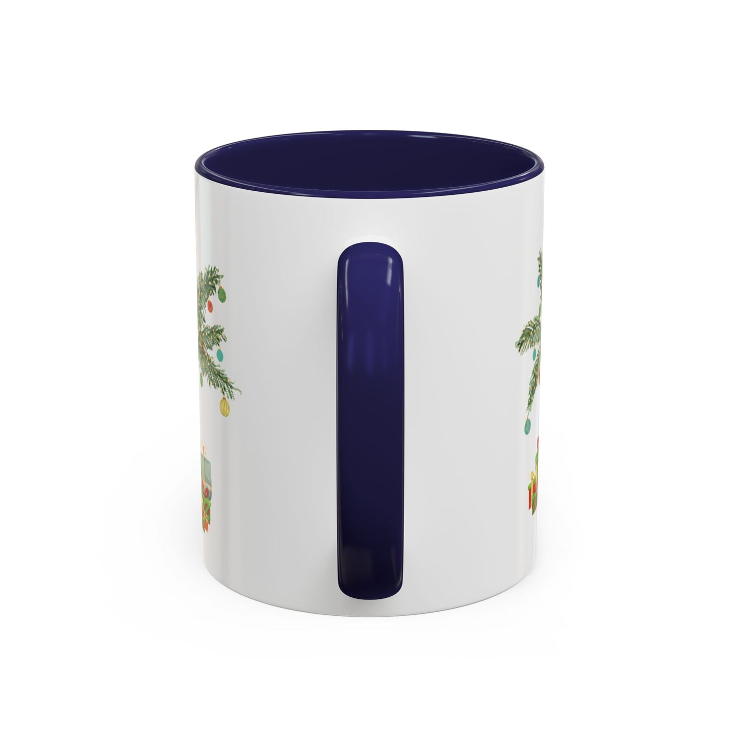 Christmas Palm Two Tone Coffee Mug (11oz & 15oz) - Blue Cava