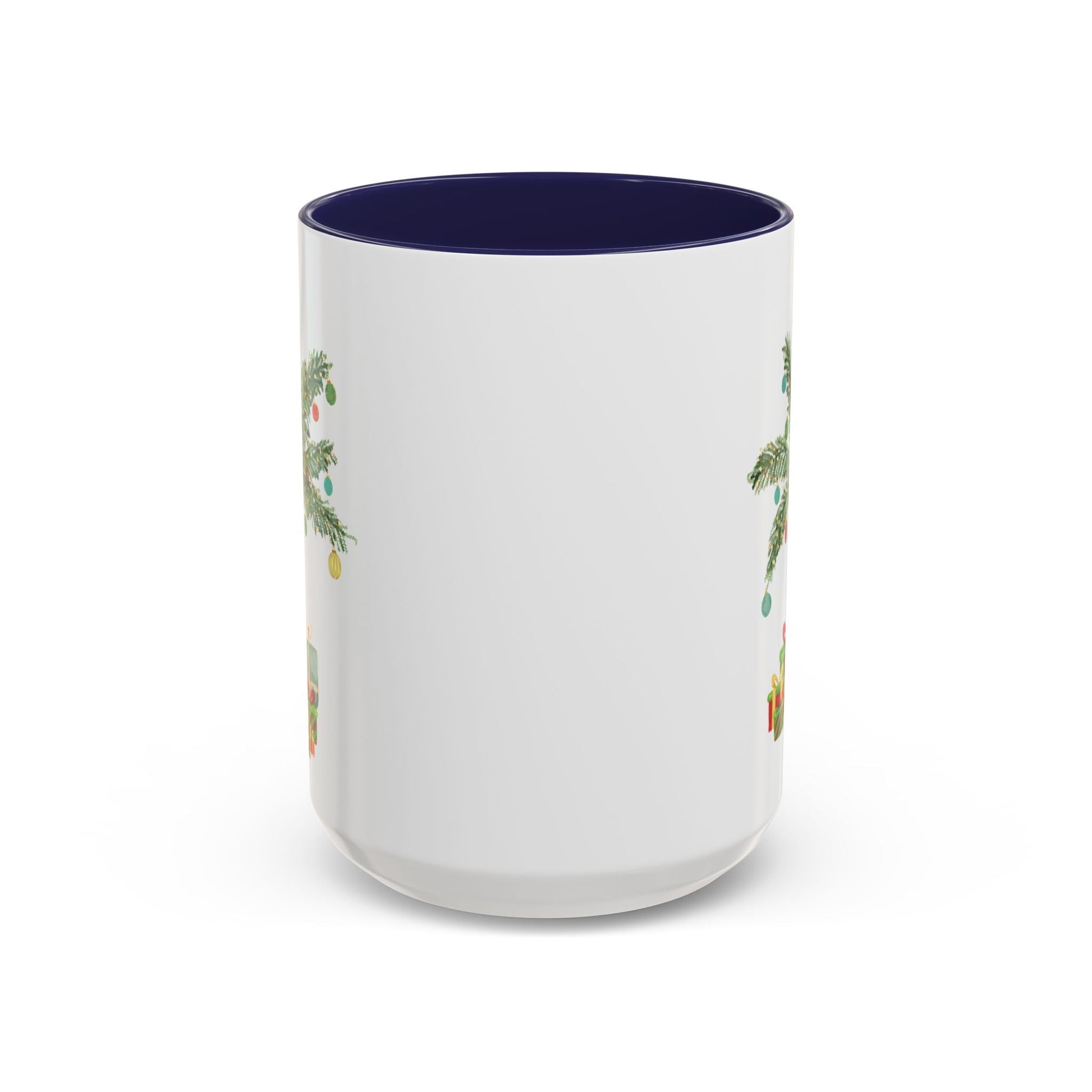 Christmas Palm Two Tone Coffee Mug (11oz & 15oz) - Blue Cava